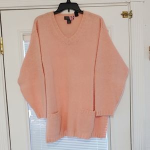 Designs &Co by Lane Bryant size 22/24 - pink/peach sweater with pockets